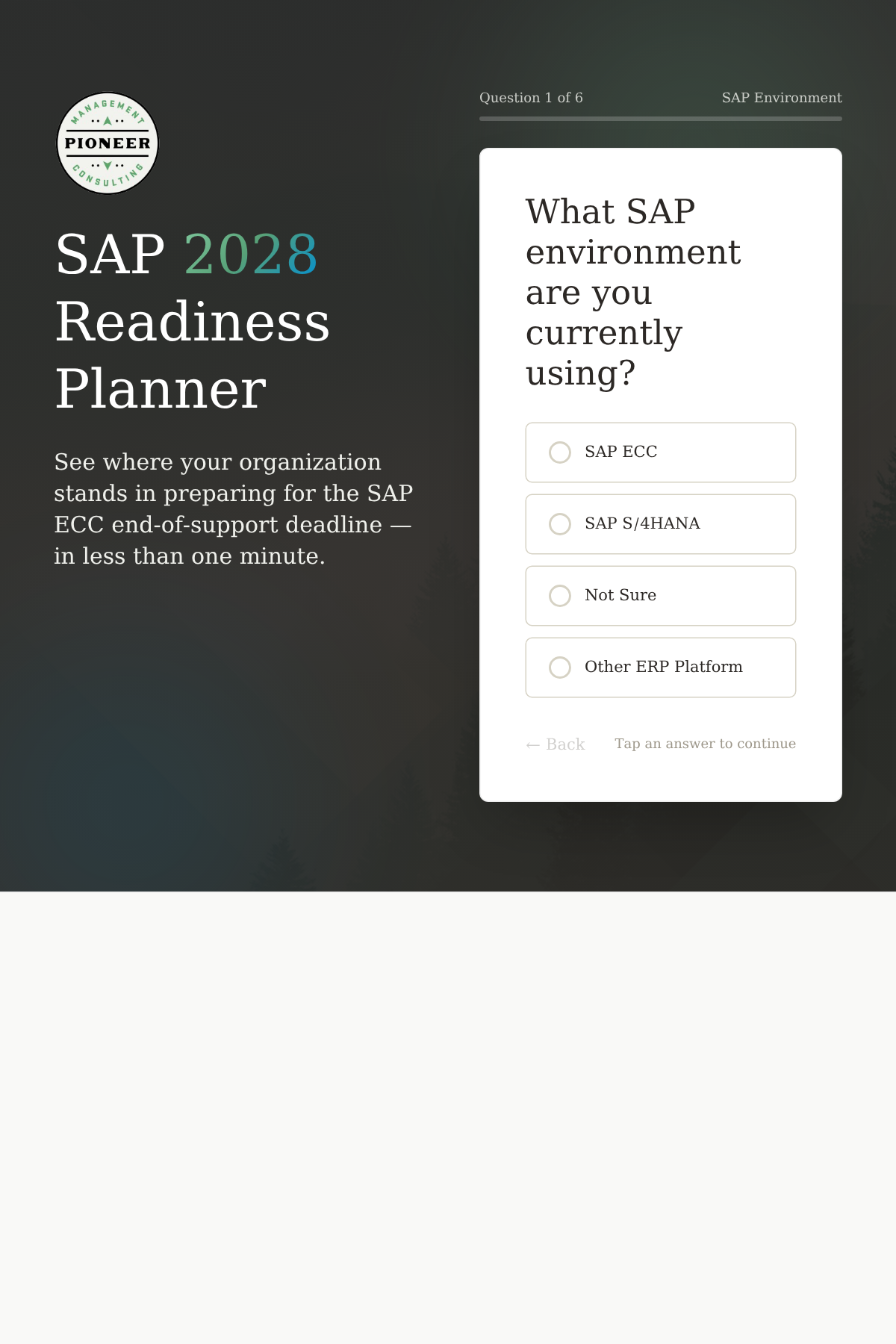 SAP Readiness Planner — desktop preview