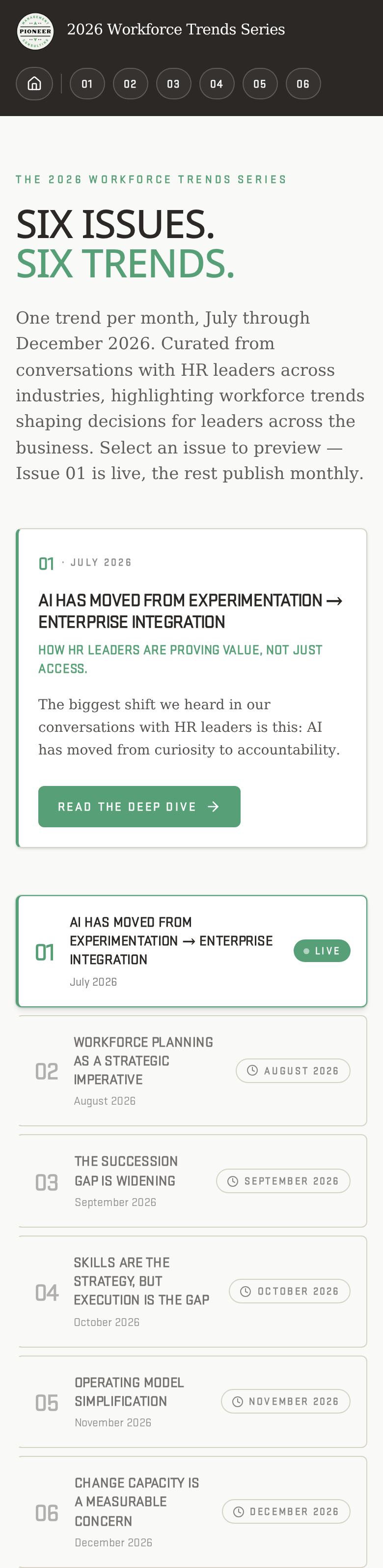 Workforce Trends Microsite — mobile preview